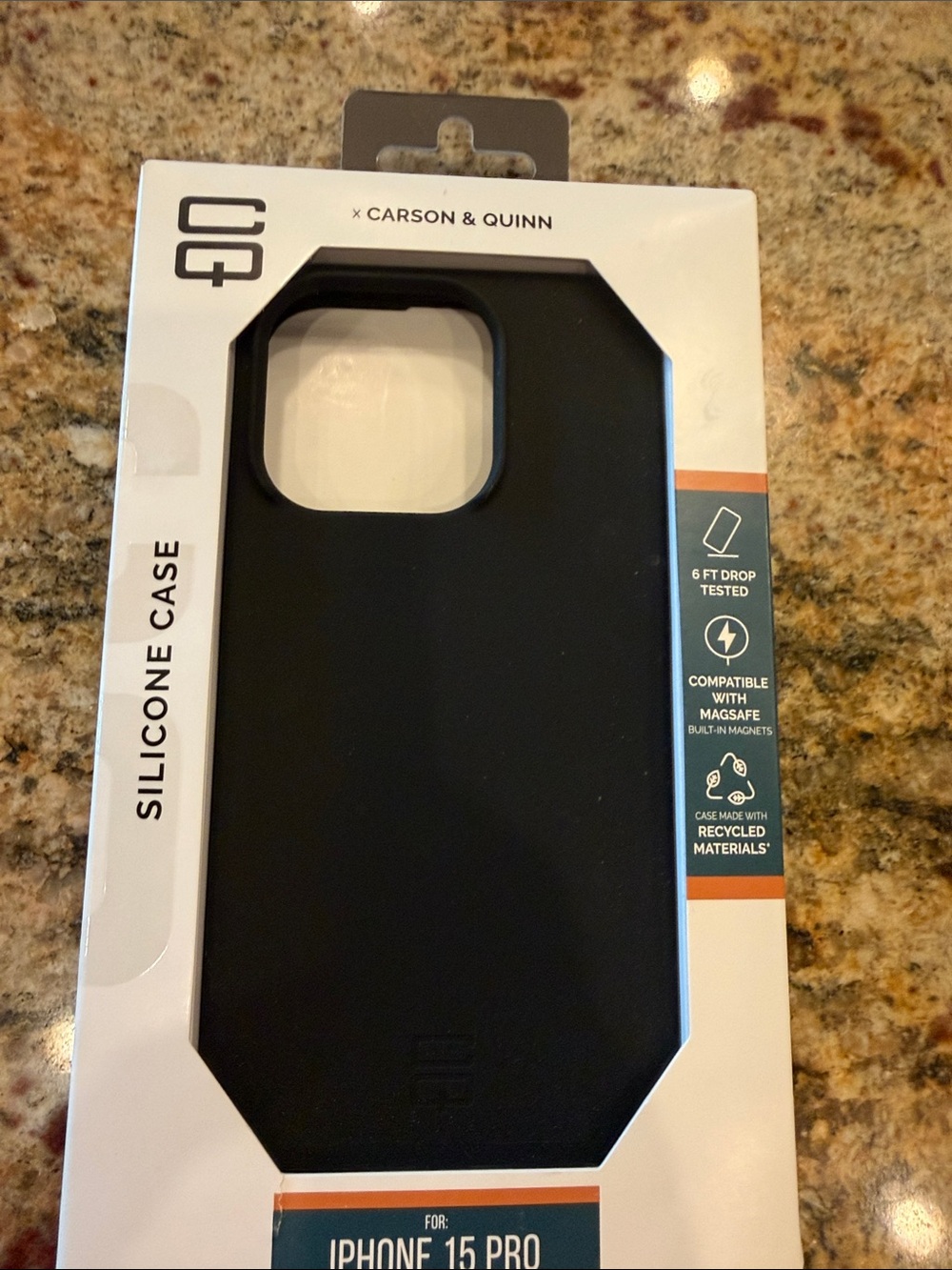 Black Silicone iPhone 15 Pro Case